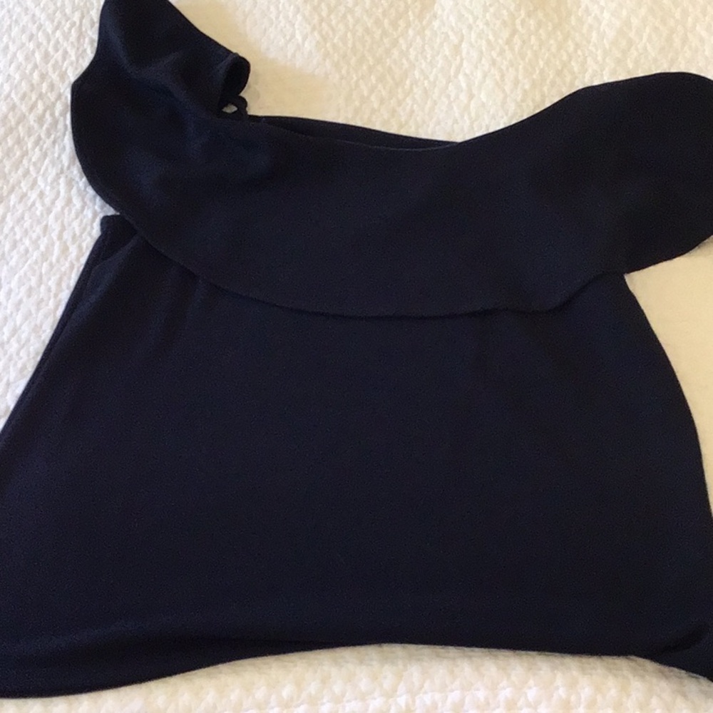 Banana Republic Navy one shoulder  Blouse